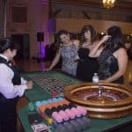 Roulette game at casino themed Anniversary party